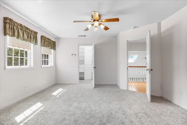 a view of a lake with outdoor space