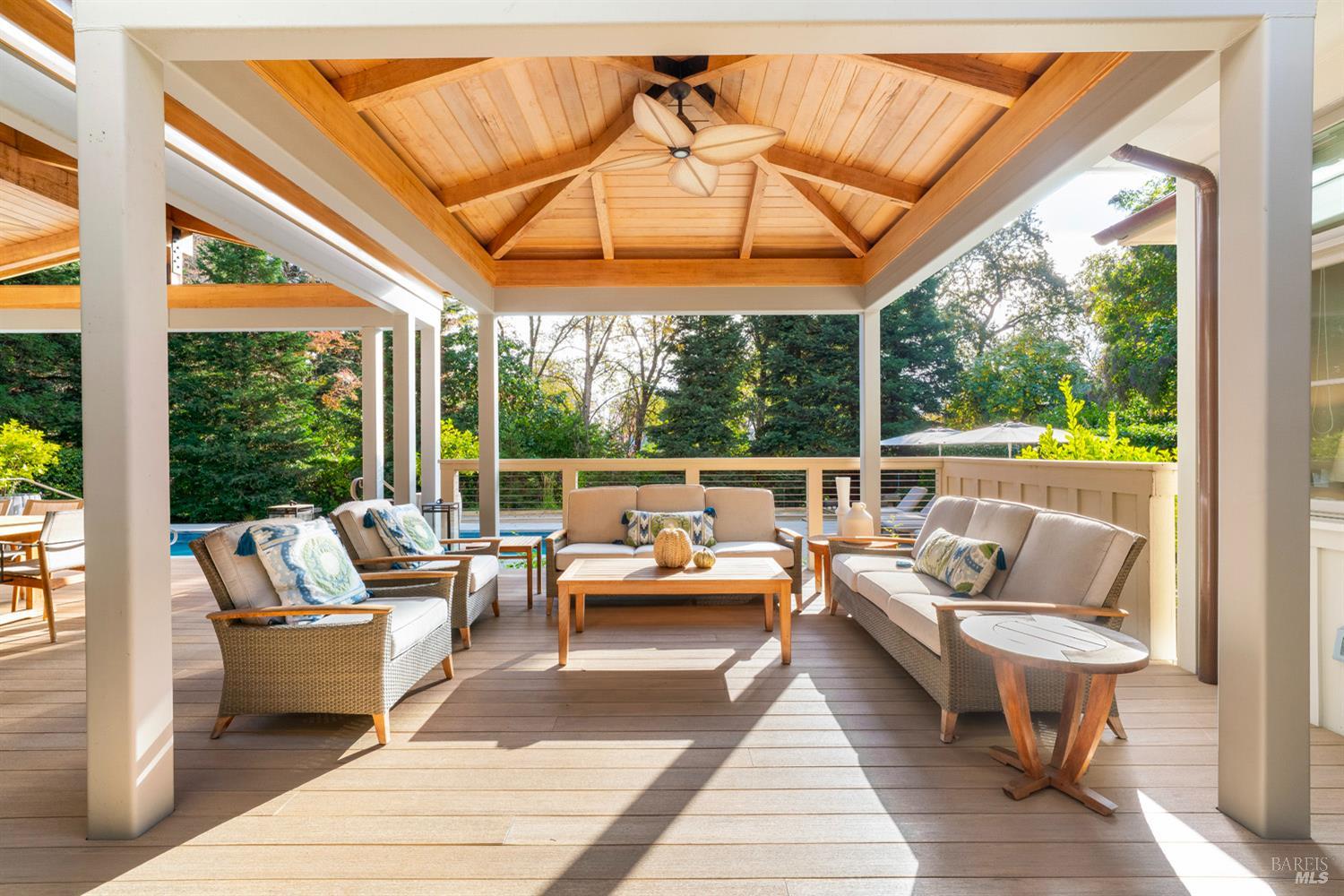 1711 Spring Street St. Helena, CA 94574 - Photo 16 of 38 a outdoor living space with furniture and garden view
