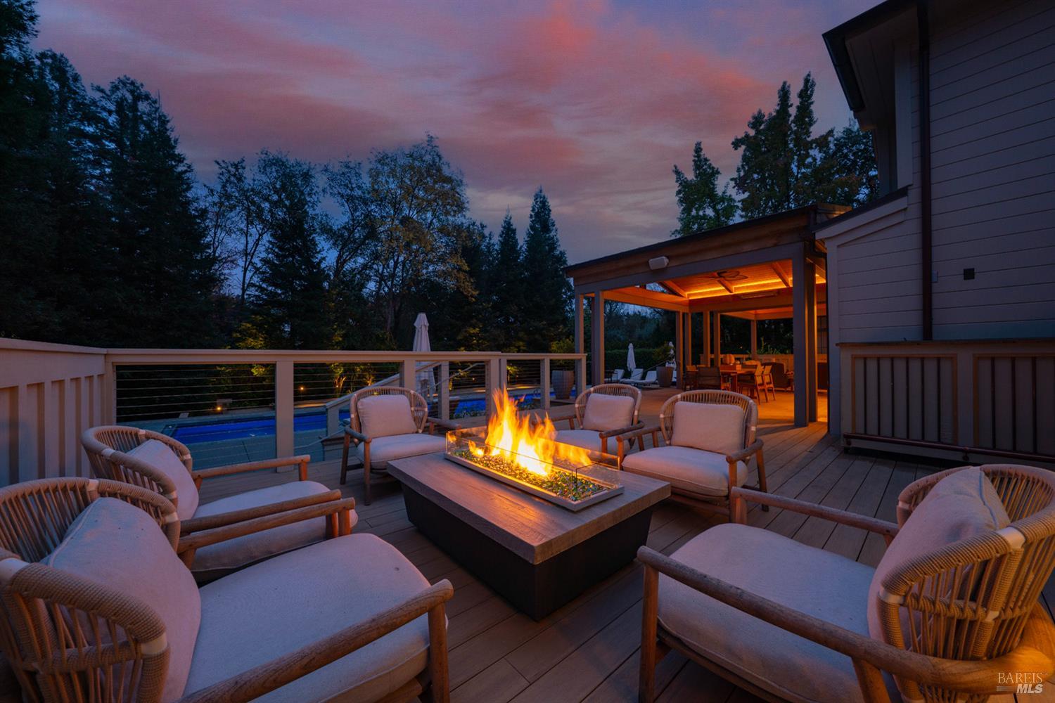 1711 Spring Street St. Helena, CA 94574 - Photo 38 of 38 a outdoor sitting area with furniture and wooden fence