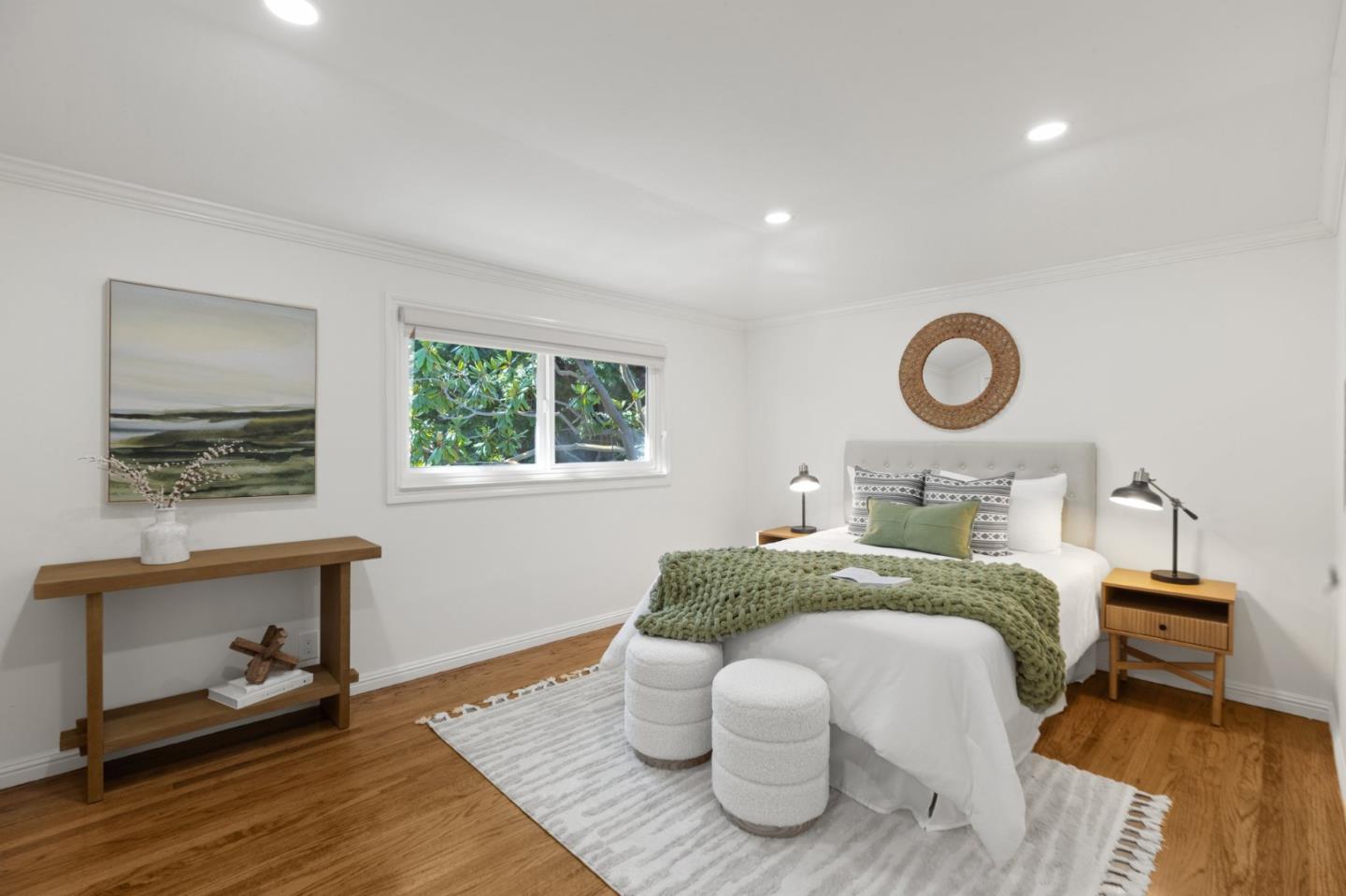 143 Waverly Place Mountain View, CA 94040 - Photo 29 of 52 a bedroom with a bed and wooden floor