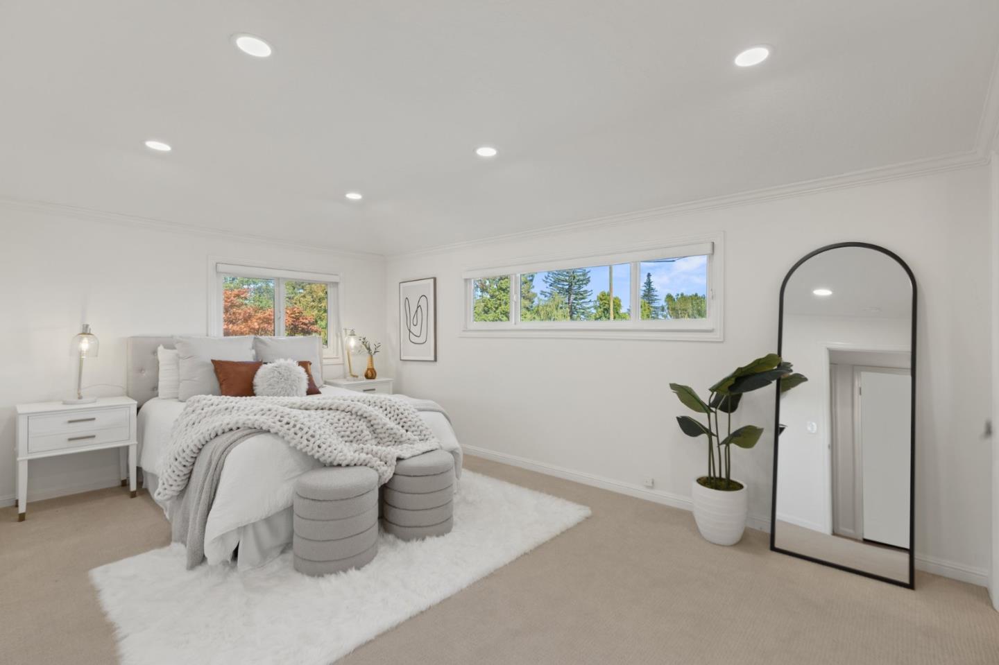 143 Waverly Place Mountain View, CA 94040 - Photo 30 of 52 a bedroom with a bed and a painting on the wall