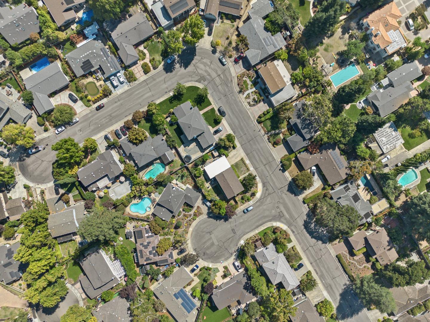 143 Waverly Place Mountain View, CA 94040 - Photo 45 of 52 an aerial view of a residential apartment building with outdoor space