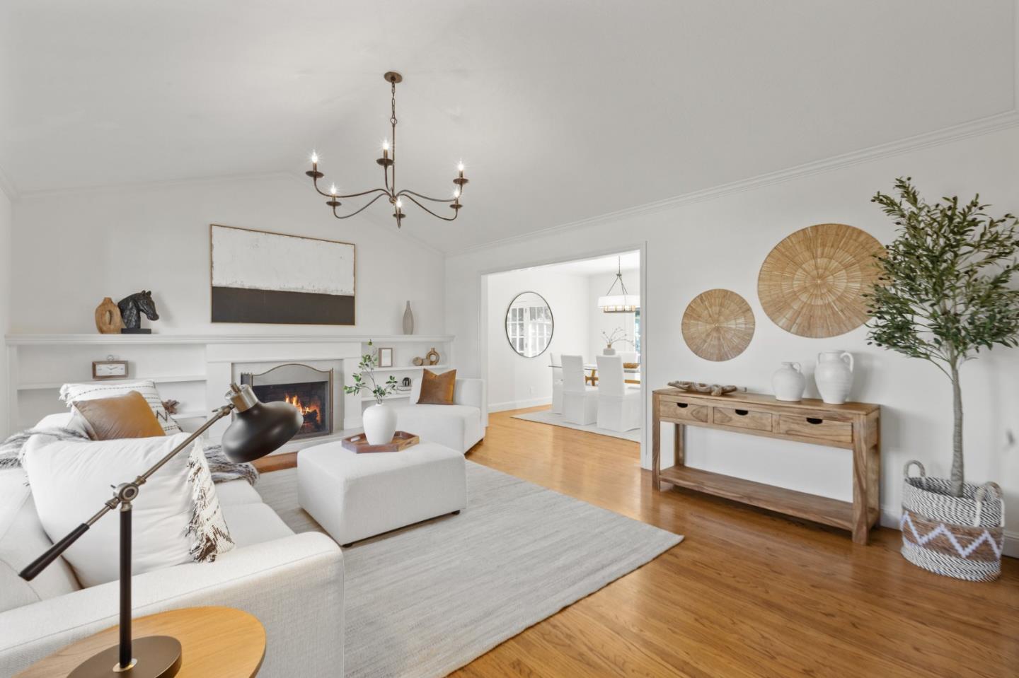 143 Waverly Place Mountain View, CA 94040 - Photo 8 of 52 a living room with furniture a fireplace and white walls