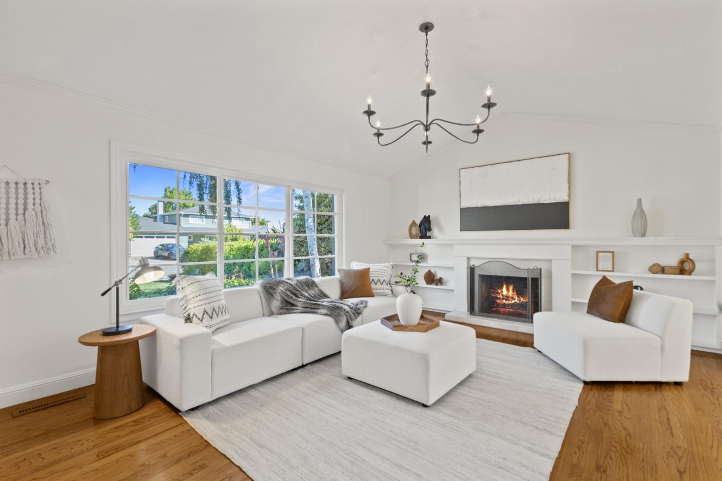 143 Waverly Place Mountain View, CA 94040 - Photo 10 of 52 a living room with furniture and a fireplace