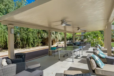 a view of a hallway with washer and dryer