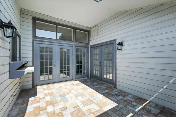 a view of front door of house