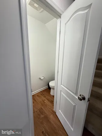 a view of bathroom with a toilet