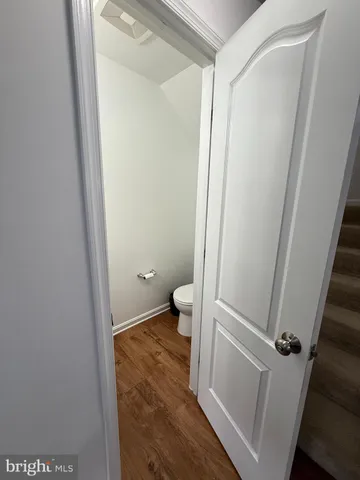 a view of bathroom with a toilet