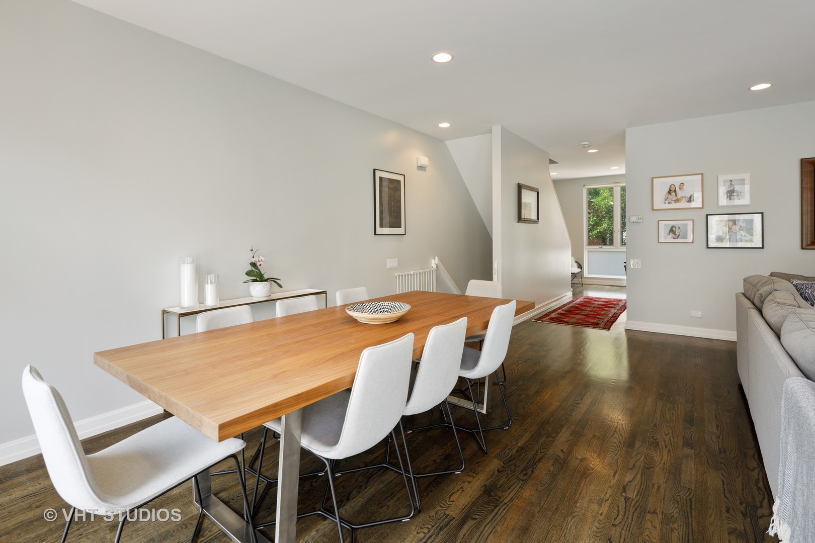 2673 North Greenview Avenue, Unit F Chicago, IL 60614 - Photo 7 of 23 a living room with dining room and wooden floor