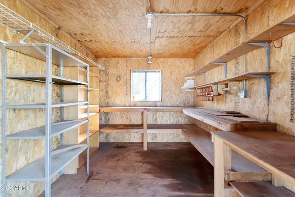 a view of storage and utility room