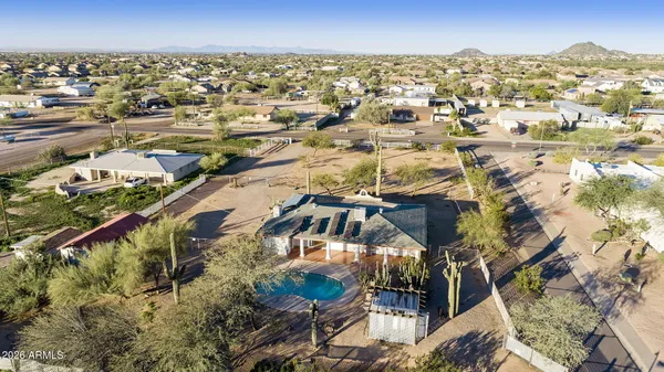 a view of city and mountain