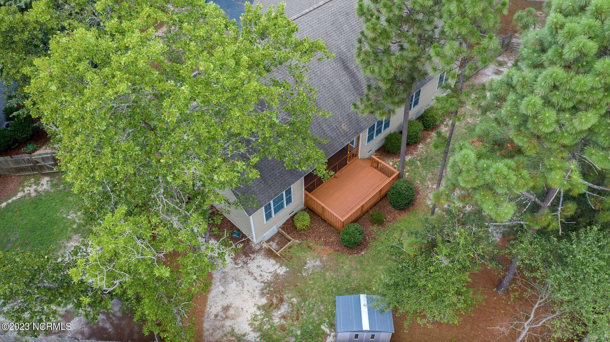 10 Red Cedar Lane Pinehurst, NC 28374 - Photo 19 of 27 Drone showing deck