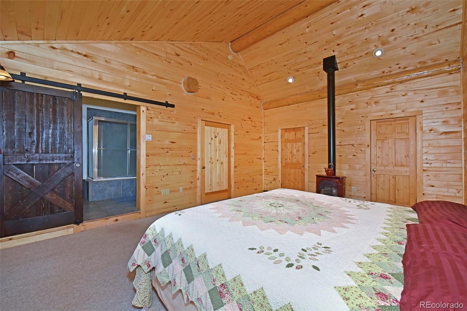 79 Buggy Whip Road Bailey, CO 80421 - Photo 25 of 39 a bedroom with a bed and a walk in closet