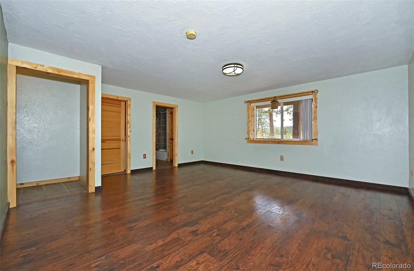 79 Buggy Whip Road Bailey, CO 80421 - Photo 29 of 39 an empty room with wooden floor and windows