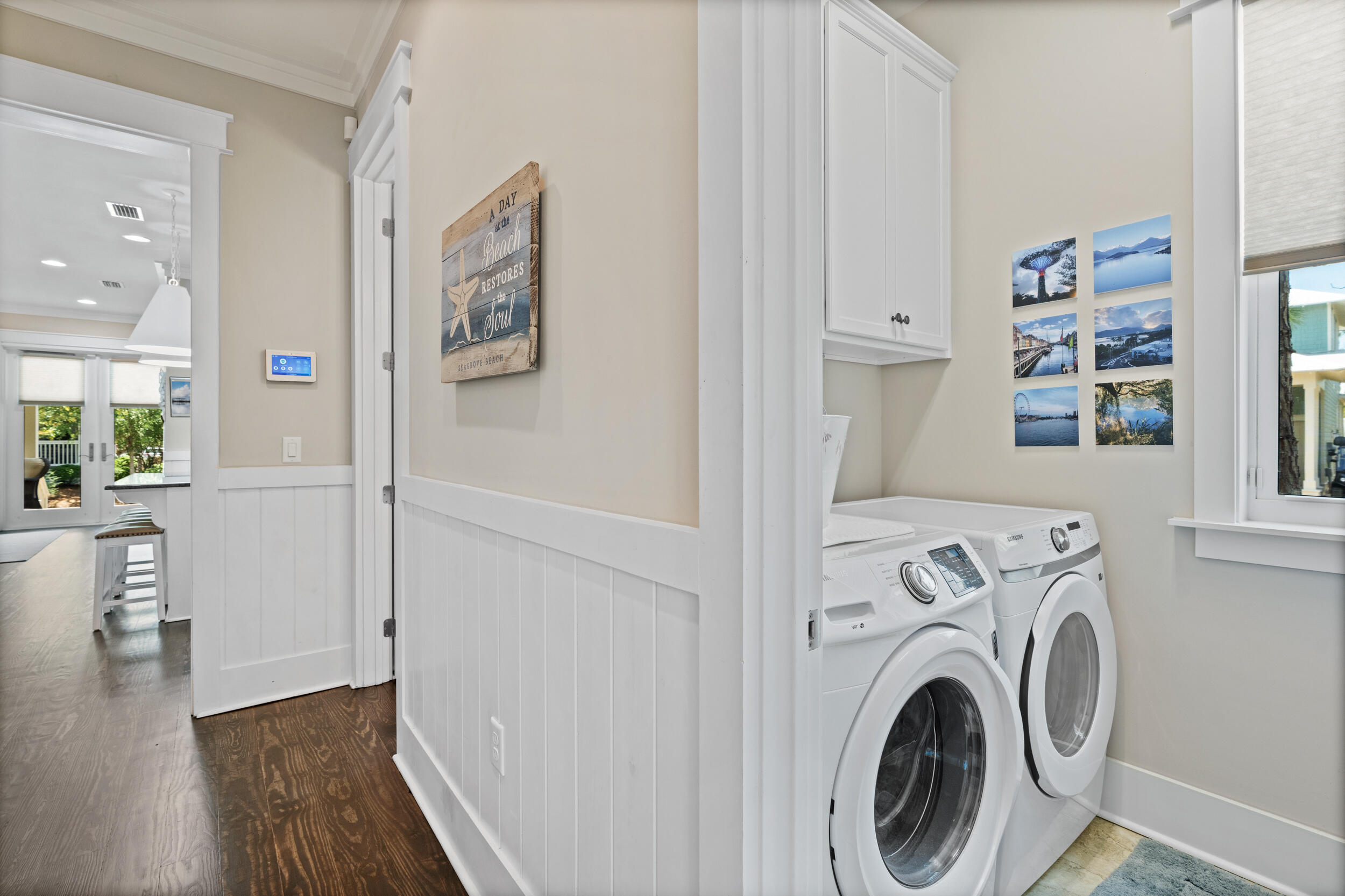 694 Flatwoods Forest Loop Santa Rosa Beach, FL 32459 - Photo 19 of 50 a view of livingroom with washer and dryer