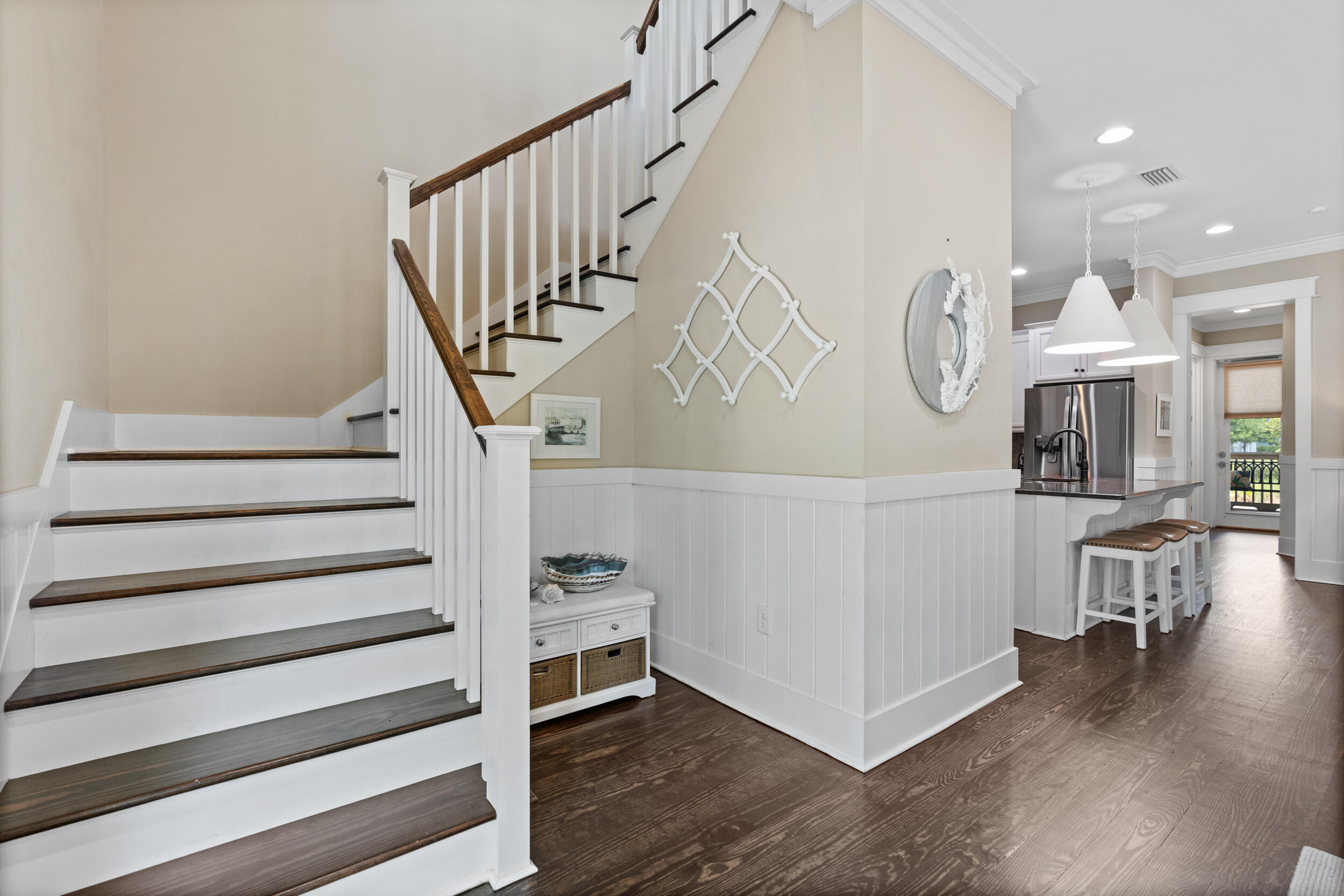 694 Flatwoods Forest Loop Santa Rosa Beach, FL 32459 - Photo 21 of 50 a view of entryway and hall with wooden floor