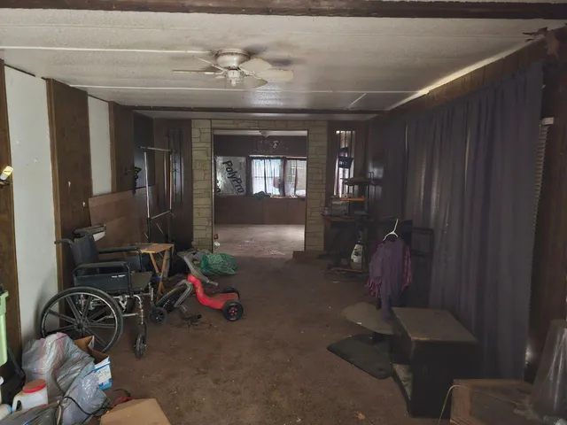 a room with gym equipment