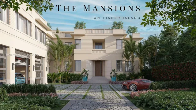 a view of a building with potted plants