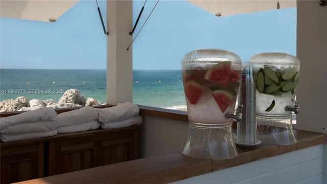 a view of a room with a wall