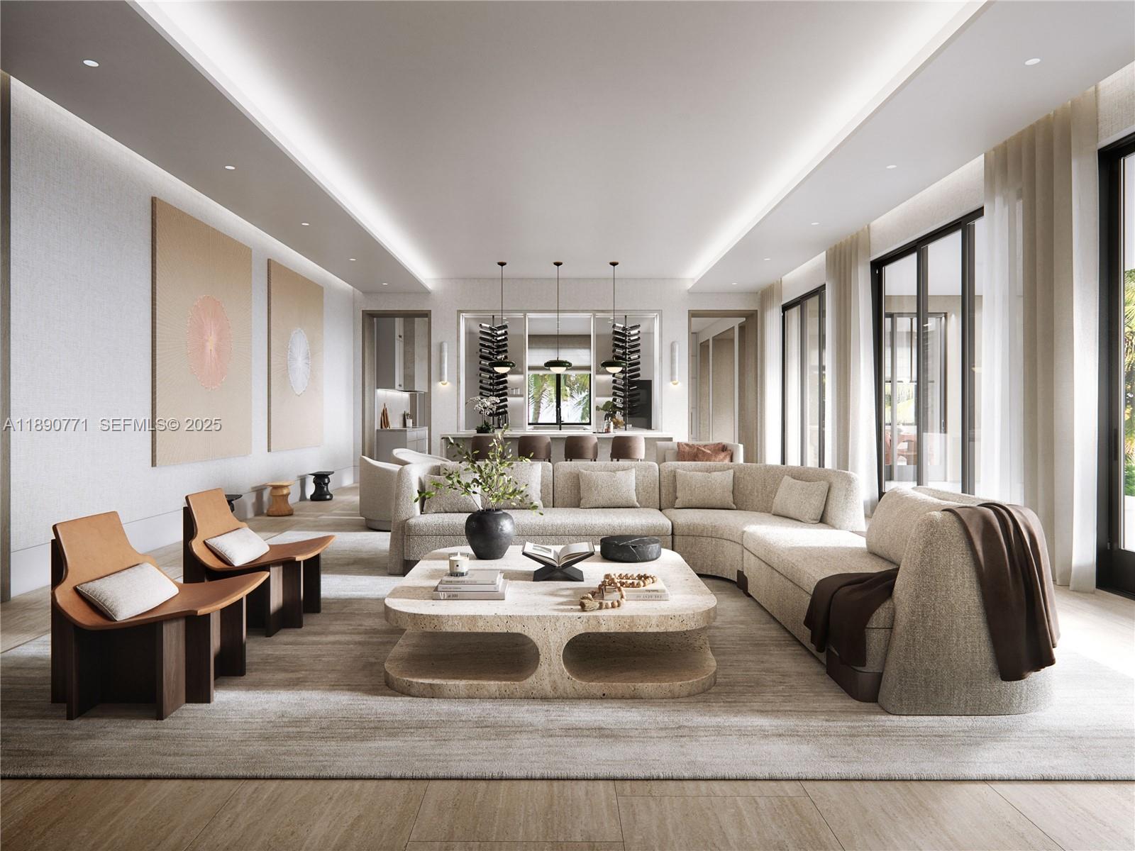 1003 Fisher Island Drive Miami Beach, FL 33109 - Photo 4 of 29 a living room with furniture and a large window