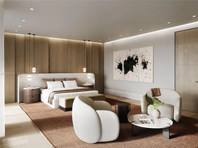 a living room with furniture and a couch