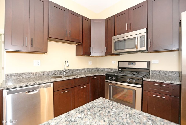 Undisclosed Address Chicago, IL 60622 - Photo 3 of 13 a kitchen with stainless steel appliances granite countertop a stove a sink dishwasher and a microwave oven with cabinets