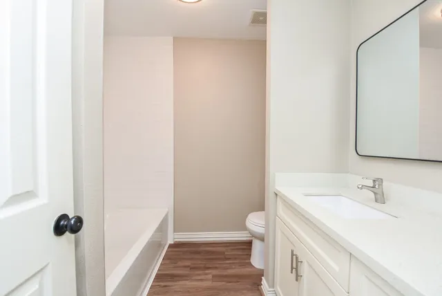 a bathroom with a sink and toilet