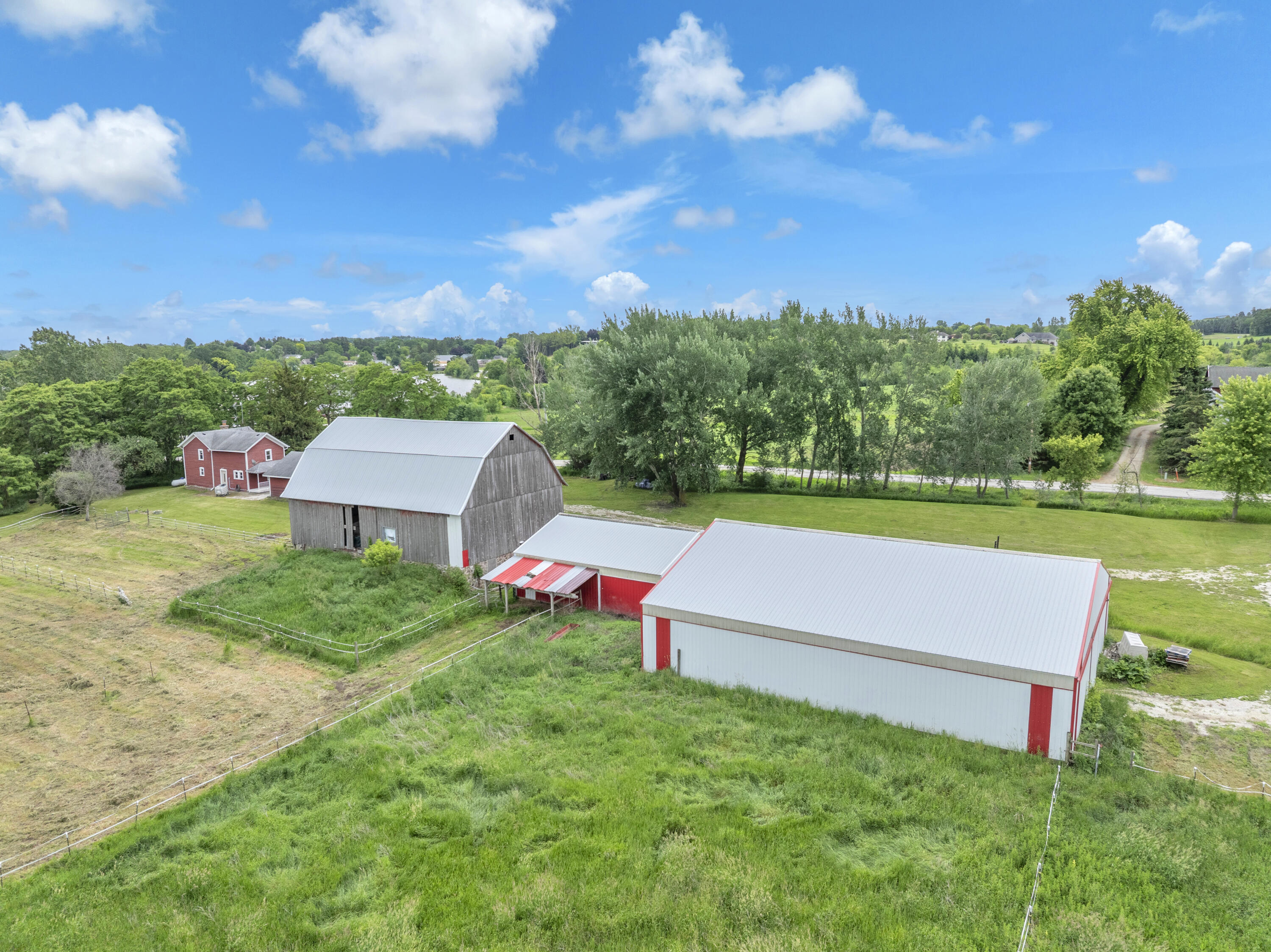W4568 County Rd F Lyndon, WI 53093 - Photo 8 of 32 Backyard Aerial 1
