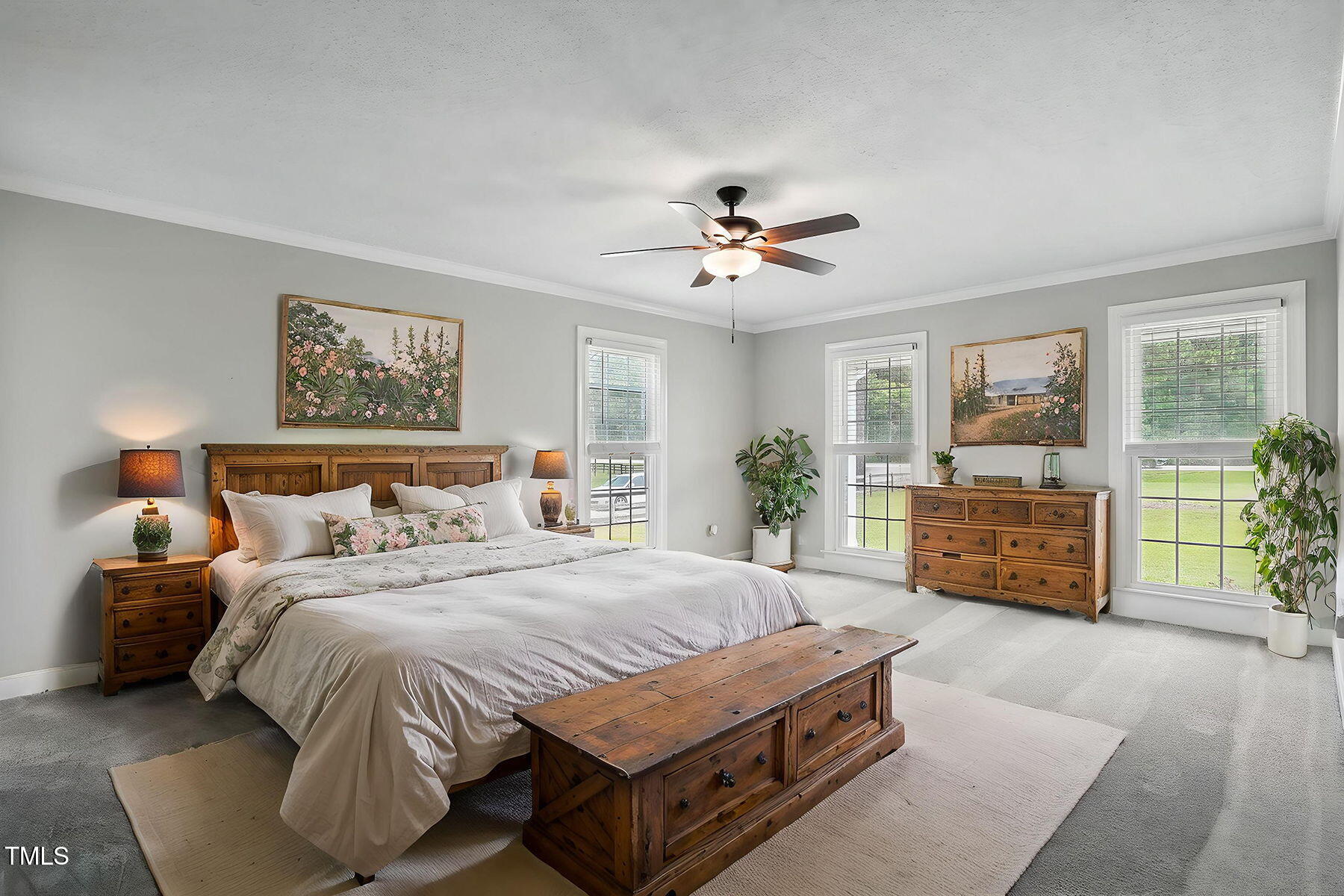 4600 Smithfield Road Raleigh, NC 27610 - Photo 21 of 44 Primary Bedroom downstairs staged