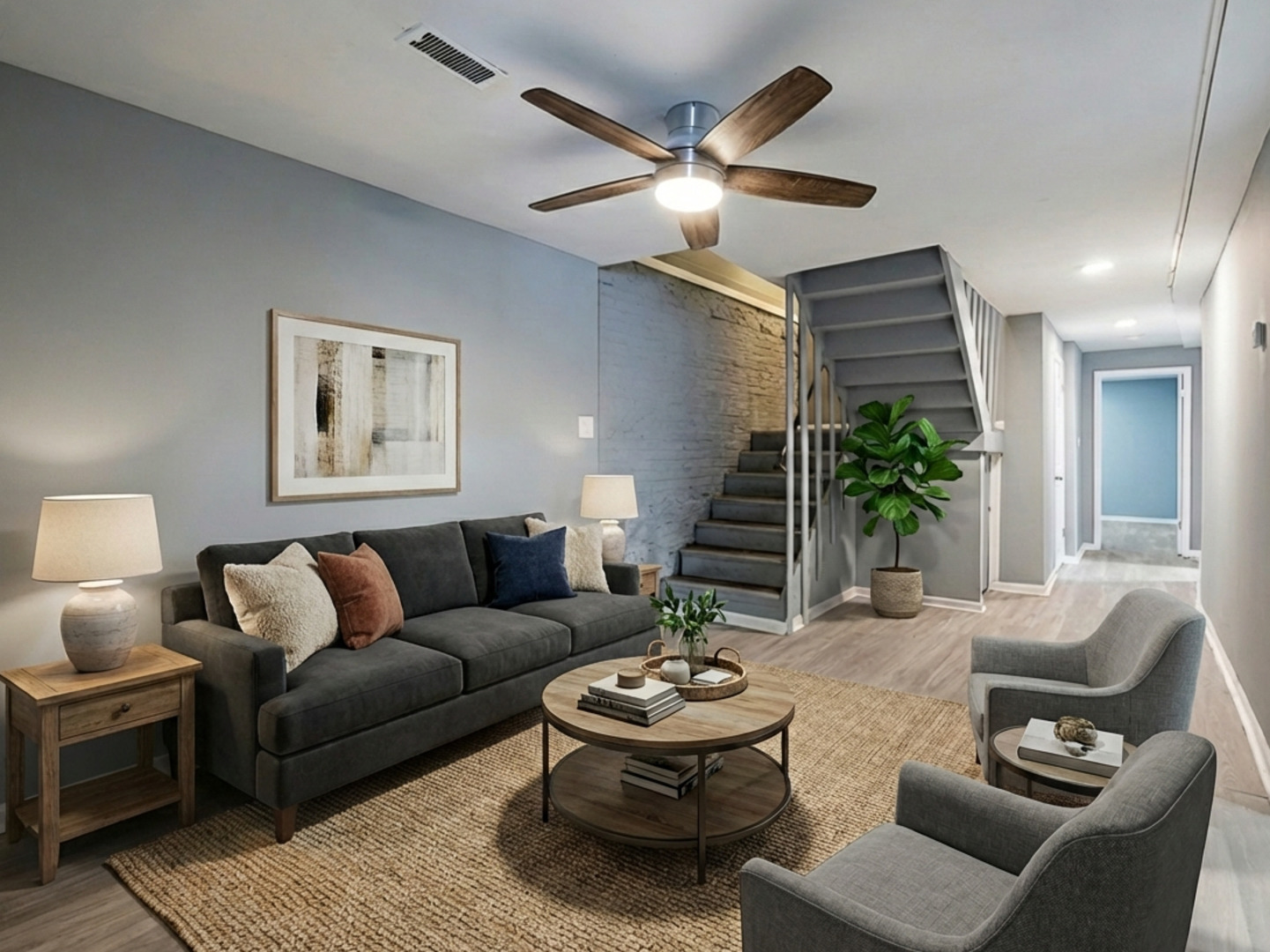 5431 South Indiana Avenue, Unit G Chicago, IL 60615 - Photo 2 of 10 a living room with furniture and a large window