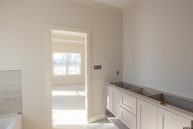 an empty room with a window