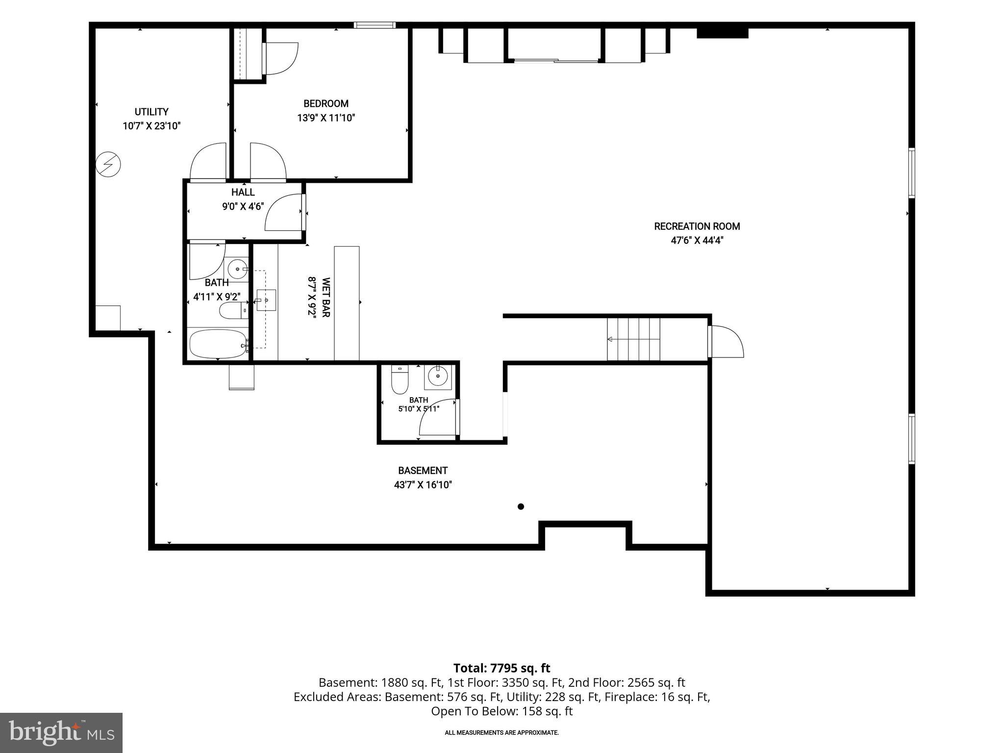9809 Hall Road Potomac, MD 20854 - Photo 60 of 60 Lower level floor plan