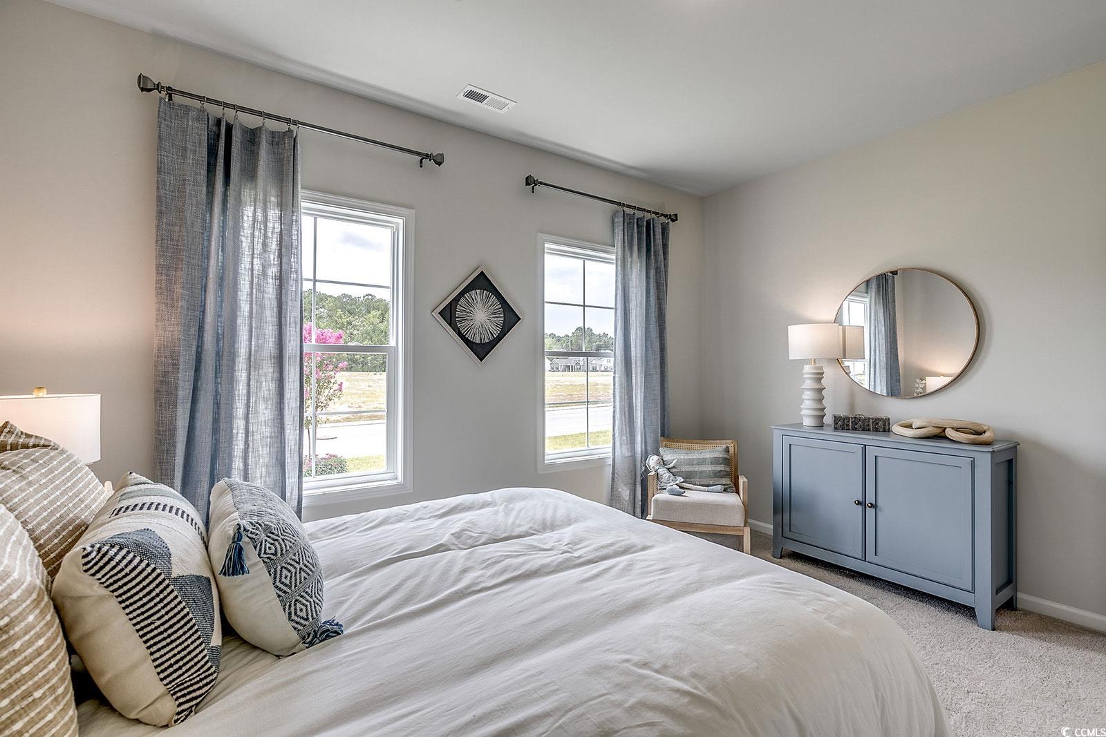240 Wagner Circle Conway, SC 29526 - Photo 12 of 26 Bedroom featuring multiple windows, light colored carpet, and baseboards