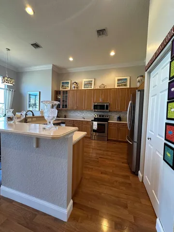 a living room with a couch and a table
