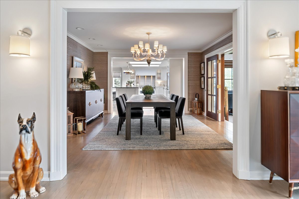 45 Woodley Road Winnetka, IL 60093 - Photo 9 of 61 a view of a dining room with furniture window and wooden floor