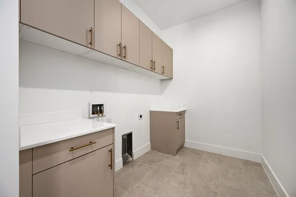 a view of cabinets with wooden floor