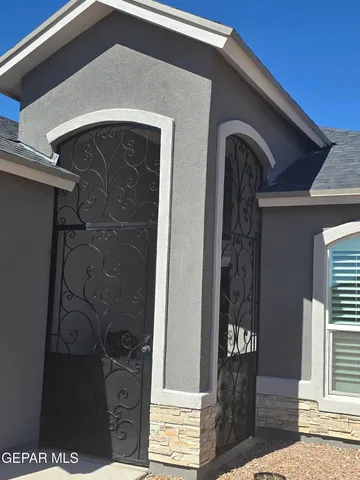 a front view of a house