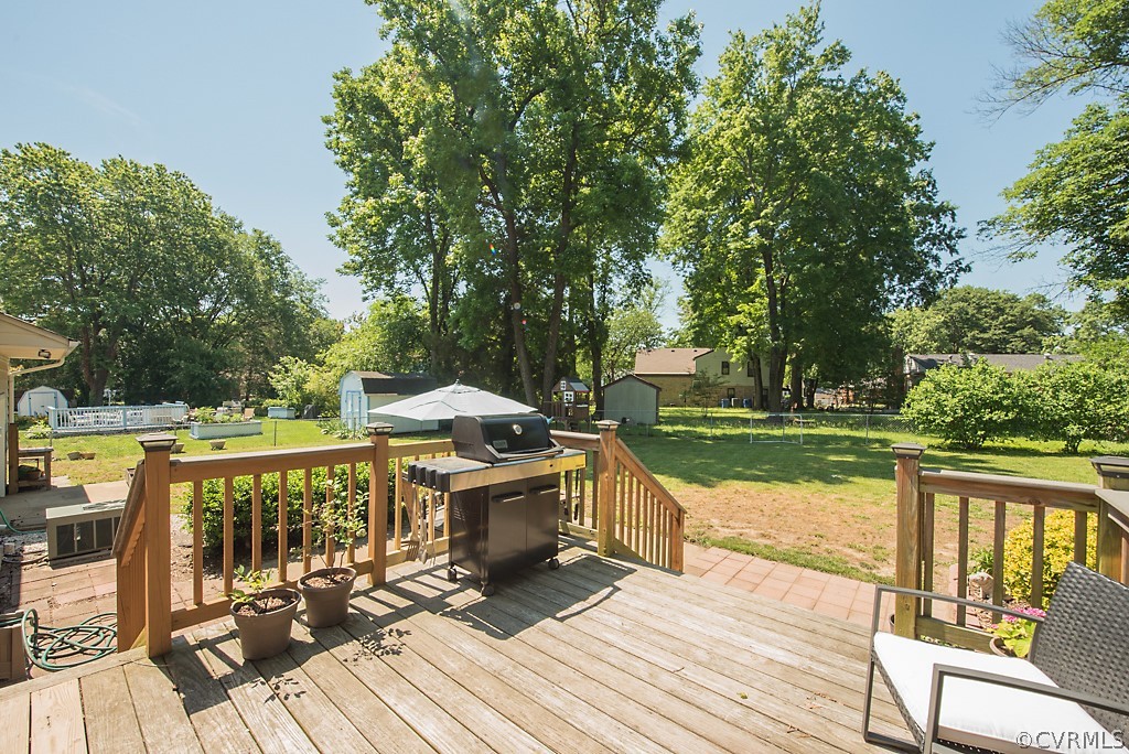 3825 Frankmont Road Richmond, VA 23234 - Photo 37 of 47 a view of balcony with wooden floor and outdoor seating