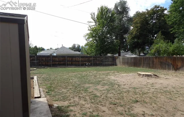 a backyard of a house