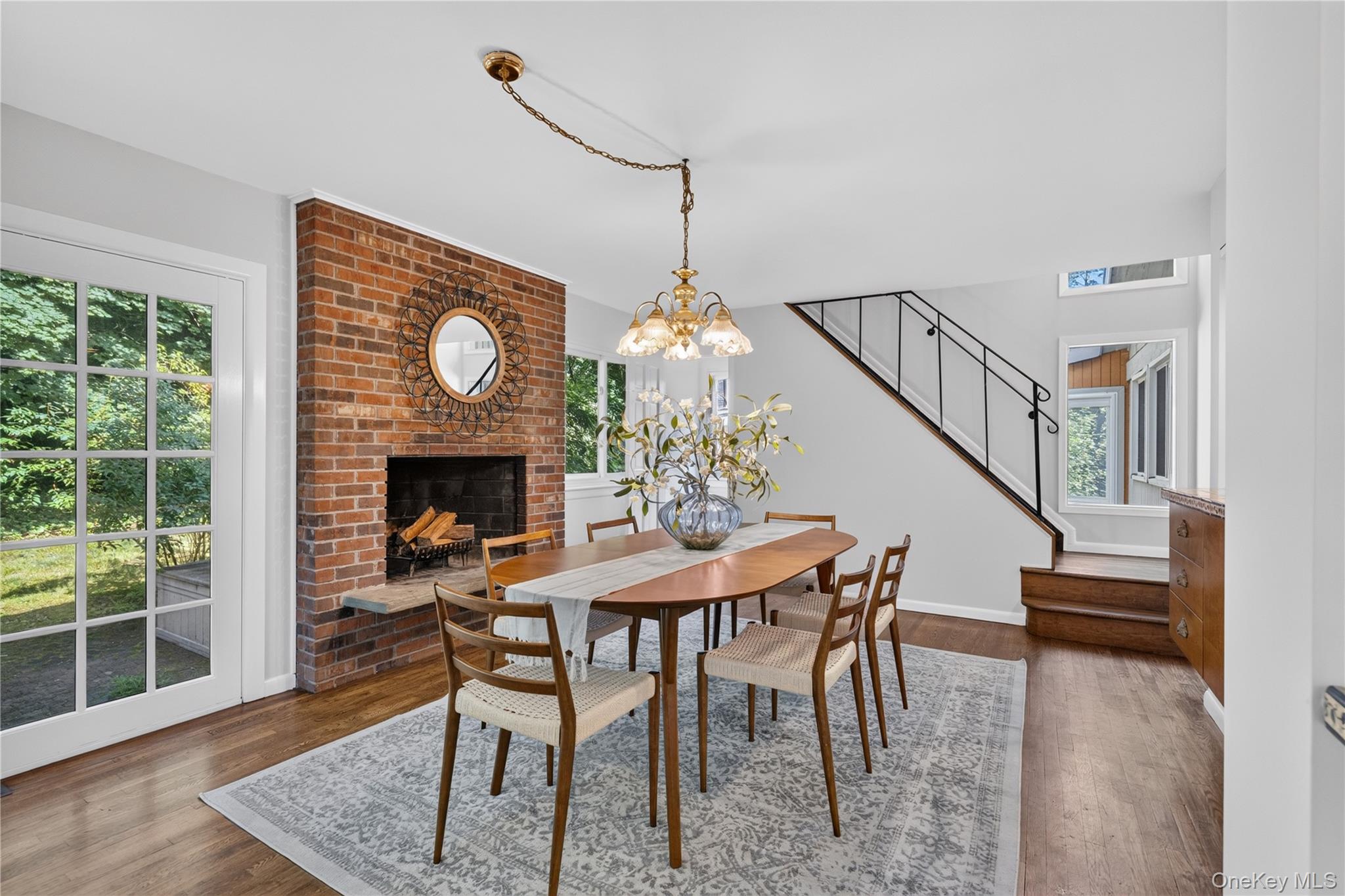 85 Rockland Road Sparkill, NY 10976 - Photo 11 of 42 Exposed brick, hardwood floors, french doors to patio