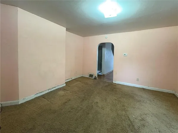 a view of a room with a space