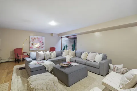 a living room with furniture and a couch