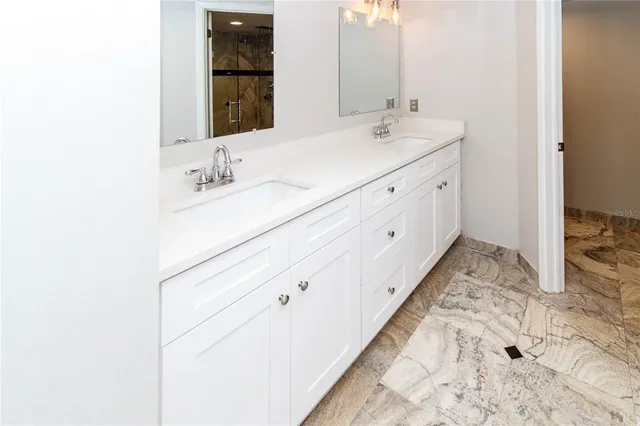 a close view of a bathroom shower