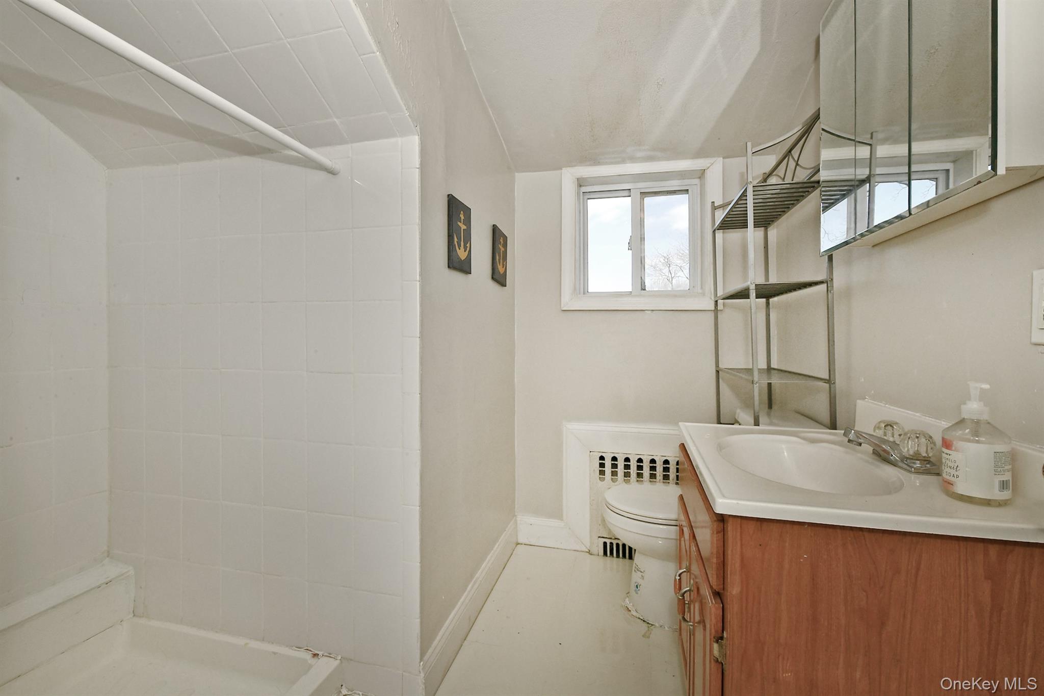 86 Horton Place Syosset, NY 11791 - Photo 16 of 22 a bathroom with a sink and a mirror