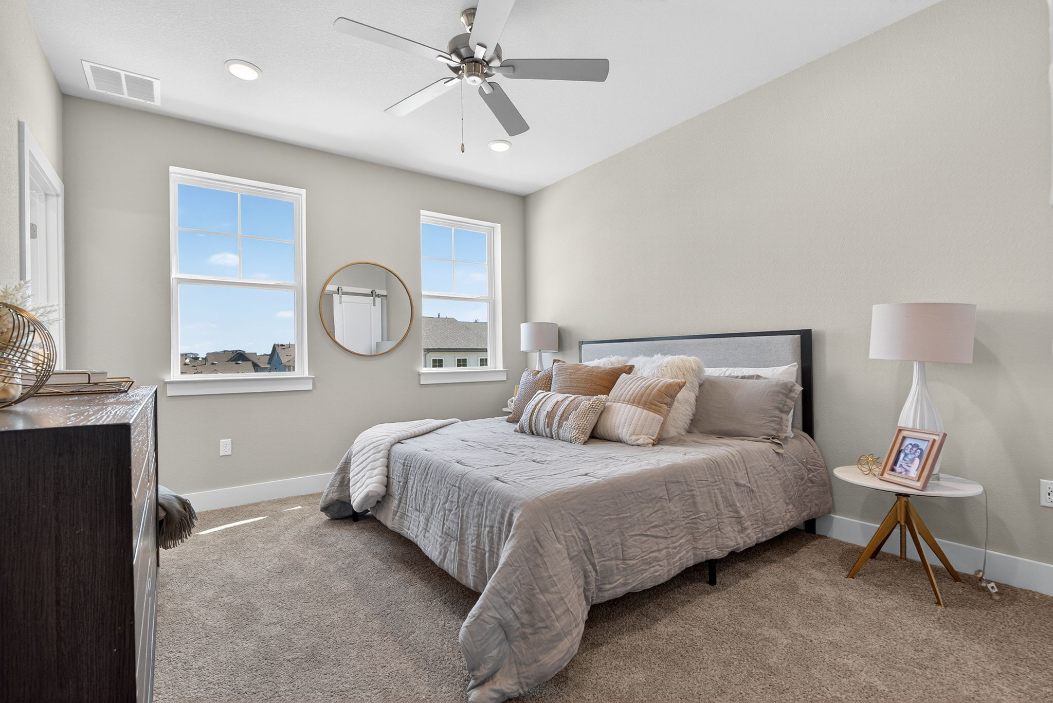 5904 Rotunda View Austin, TX 78747 - Photo 23 of 37 Carpeted bedroom featuring baseboards and ceiling fan