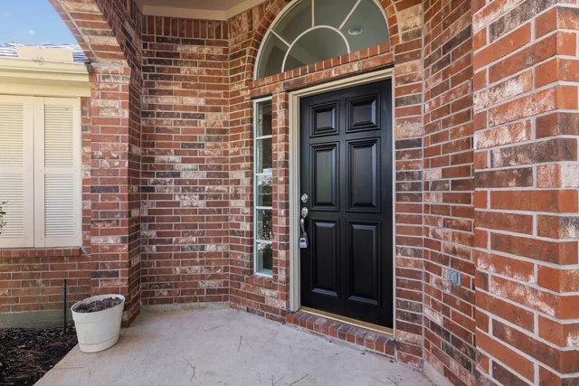 a view of a door of the house
