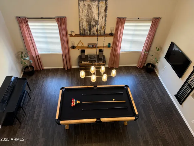 a room with washing machine