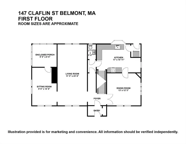 $1,200,000 | 147 Claflin Street, Belmont, MA 02478
