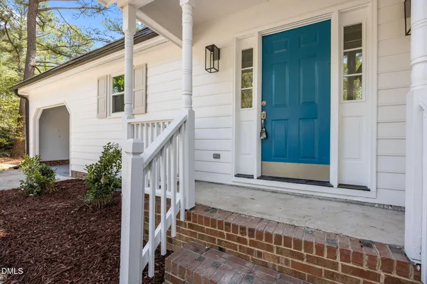 a view of a porch