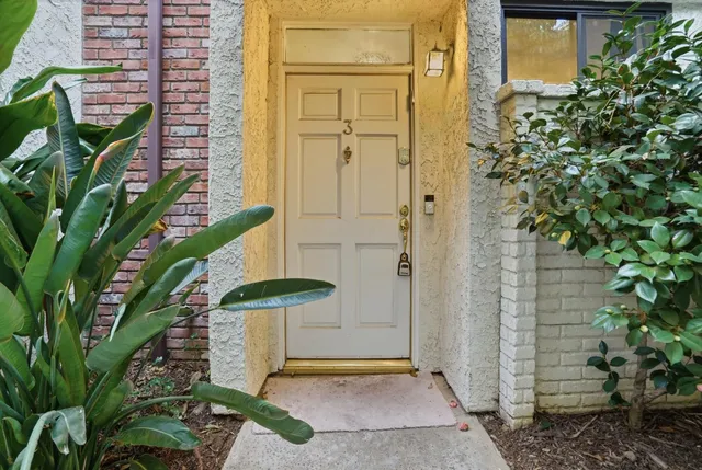a view of a door front of a house